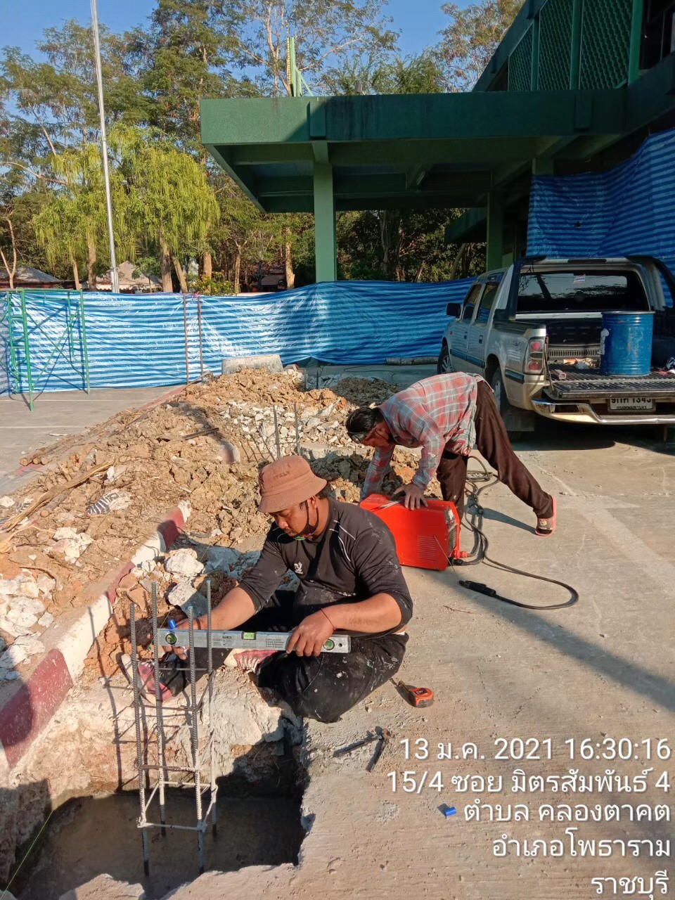 สร้างหลังคา&ทางเดินกรมที่ดิน สาขาโพธาราม(ราชบุรี)