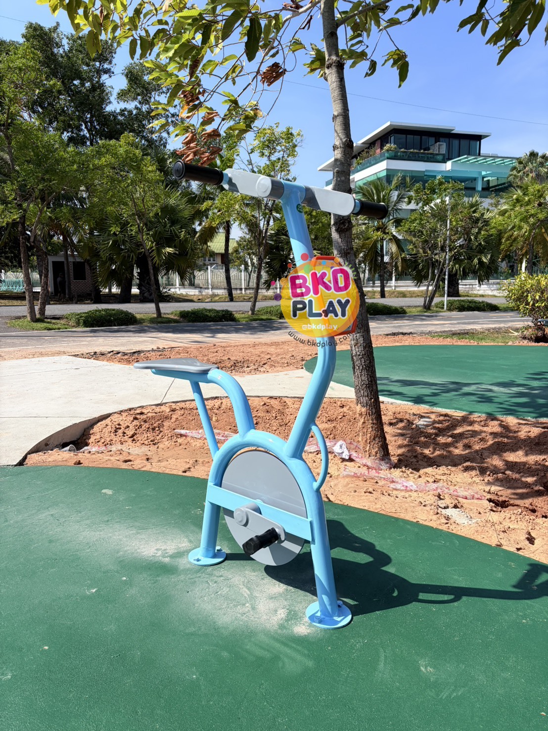 เครื่องออกกำลังกายกลางแจ้ง อุปกรณ์มือปั่น-ขาปั่น อเนกประสงค์ สนามกีฬา ผลิตในไทย สั่งทำตามสีที่ต้องการได้