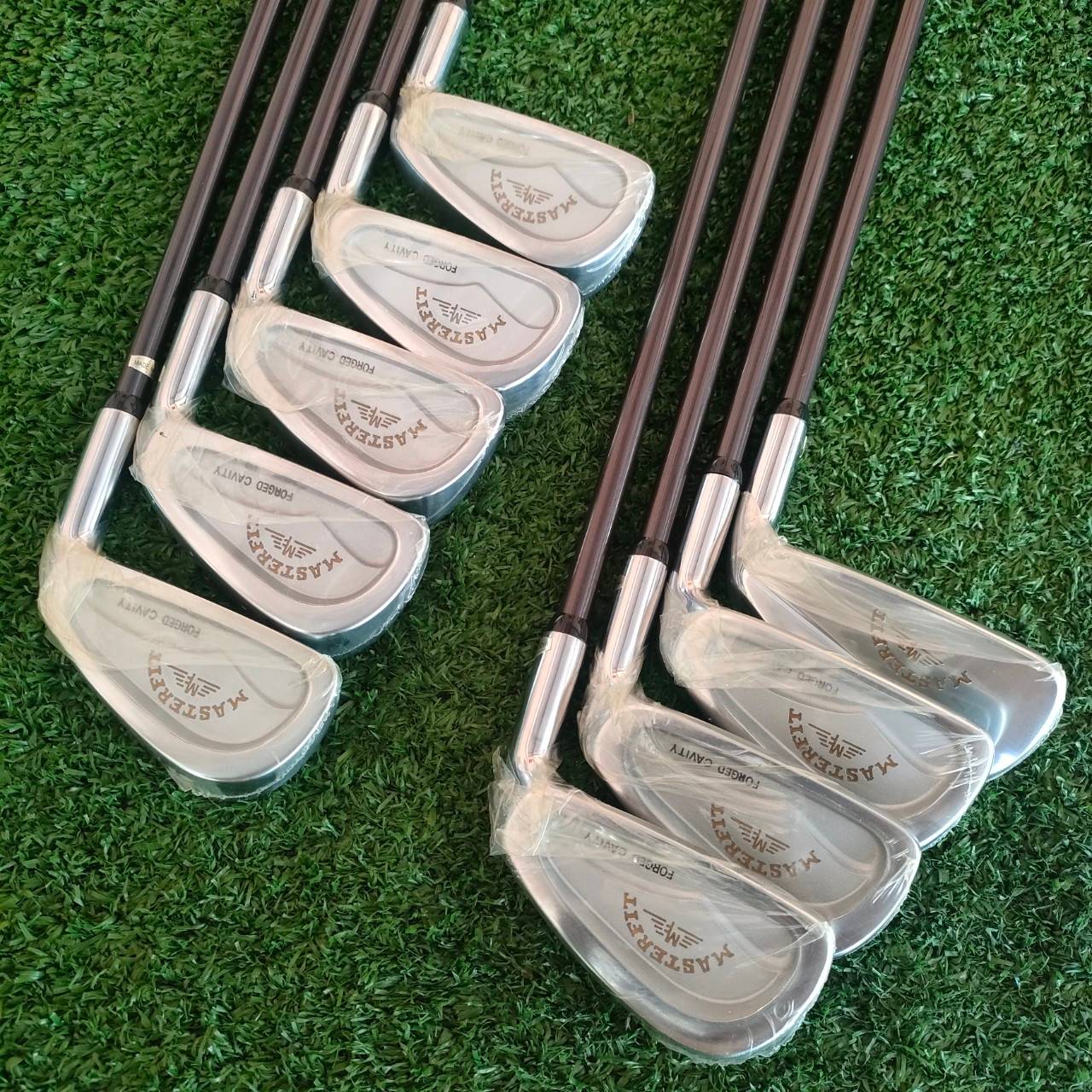ชุดเหล็ก MASTERFIT ของใหม่!! มีเหล็ก 3-9 เเละ PW SW ก้าน MASTER FIT FLEX R เป็นชุดเหล็ก FORGED CAVITY ซึ่งปกติจะใช้วัสดุ FORGED เยอะมาก!! ไม้กอล์ฟมือหนึ่ง ของแท้ BY NakaraLuxurious