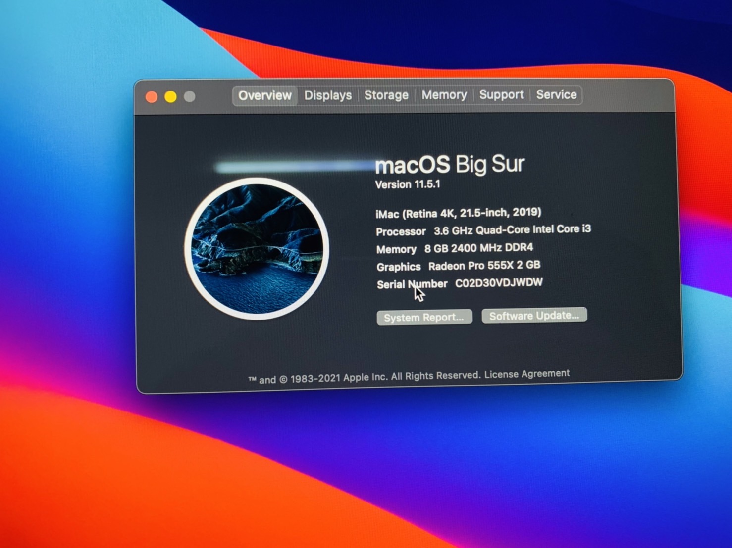 Apple iMac 2019" - 21.5 inch All in one คอมพิวเตอร์ออลอินวัน