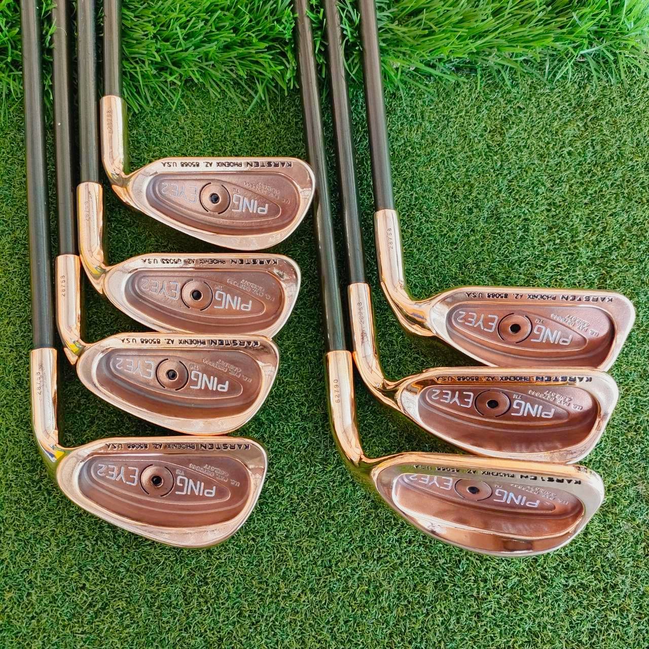 ชุดเหล็ก PING EYE 2 สุดยอดวัสดุ Beryllium copper ร่องหน้าไม้รุ่นนี้เป็นร่อง U ทำให้ สปินสูงจัด ตีง่าย ตรง ไกลมาก วัสดุนี้หาชุดเทียบยากครับ