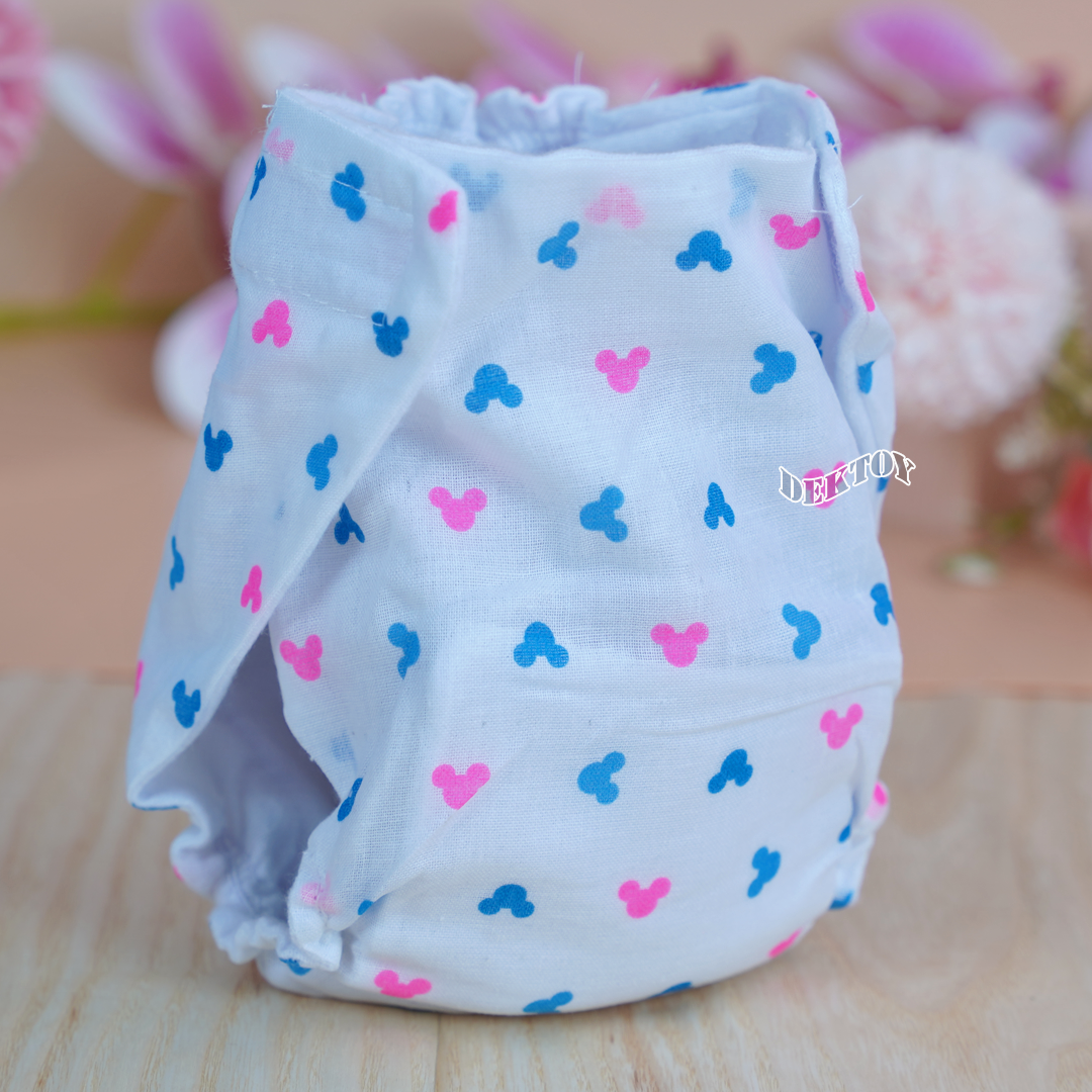 Gold Baby กางเกงผ้าอ้อมสาลูเป้าหนาขาจั๊มซักได้แพ็ค 12 ผืน