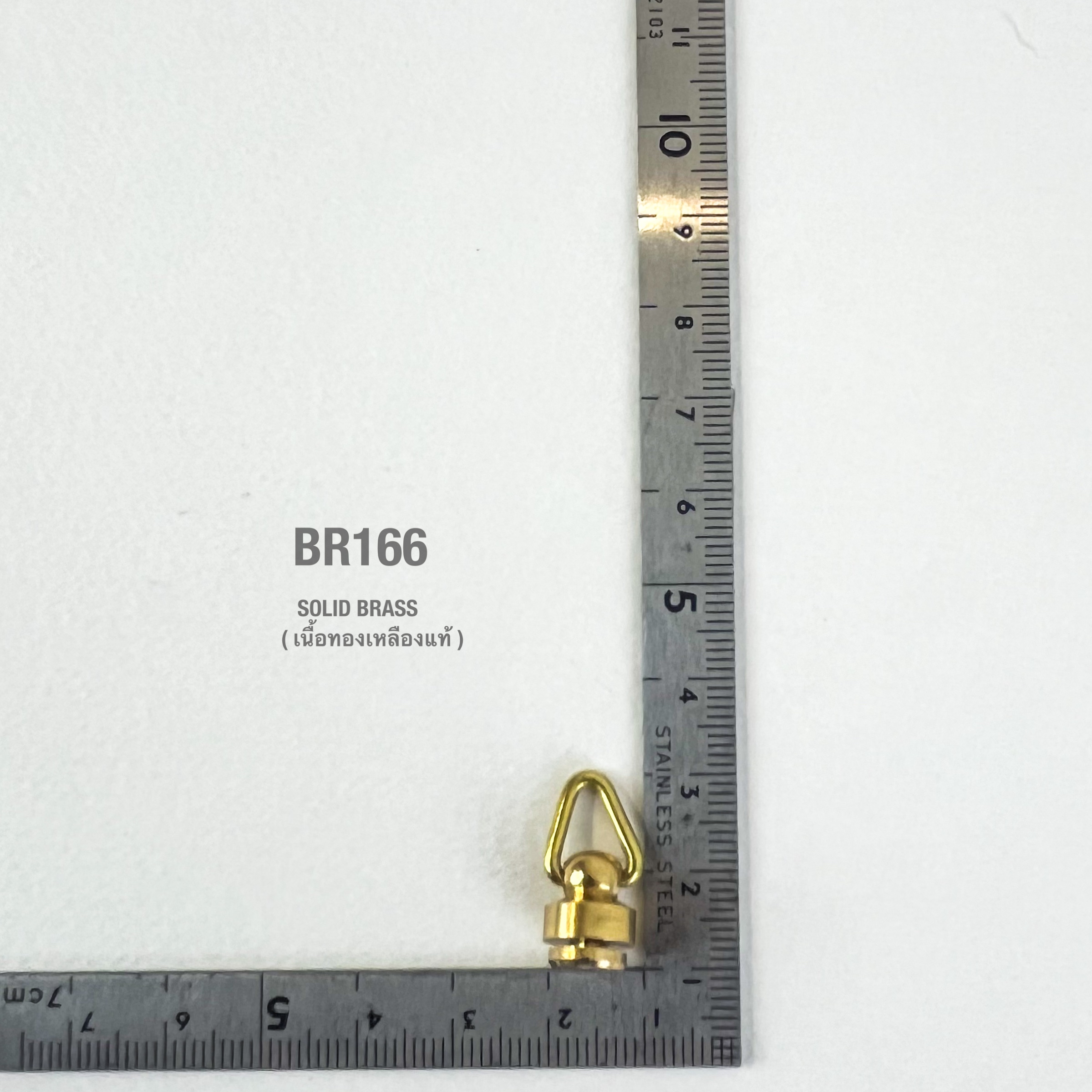 ฺBR166 ห่วงเรดมูน ห่วงสามเหลี่ยมขนาดเล็ก**ราคาต่อชิ้น หูกระเป๋า อะไหล่ทองเหลืองแท้