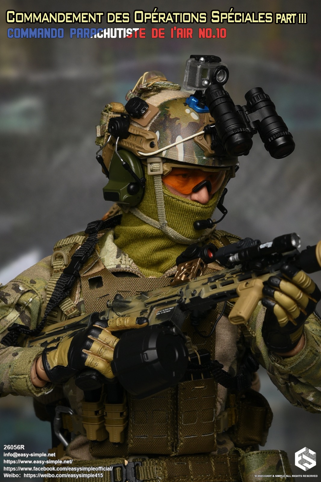 [สั่งจอง] Easy&Simple ES 26056R 1/6 : Commandement des opérations speciales Part III COMMANDO PARACHUTISTE DE l'AIR NO.10