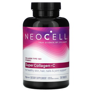 Neocell Super Collagen+C 6000 mg biotin Plus ขนาด 250 Tablets