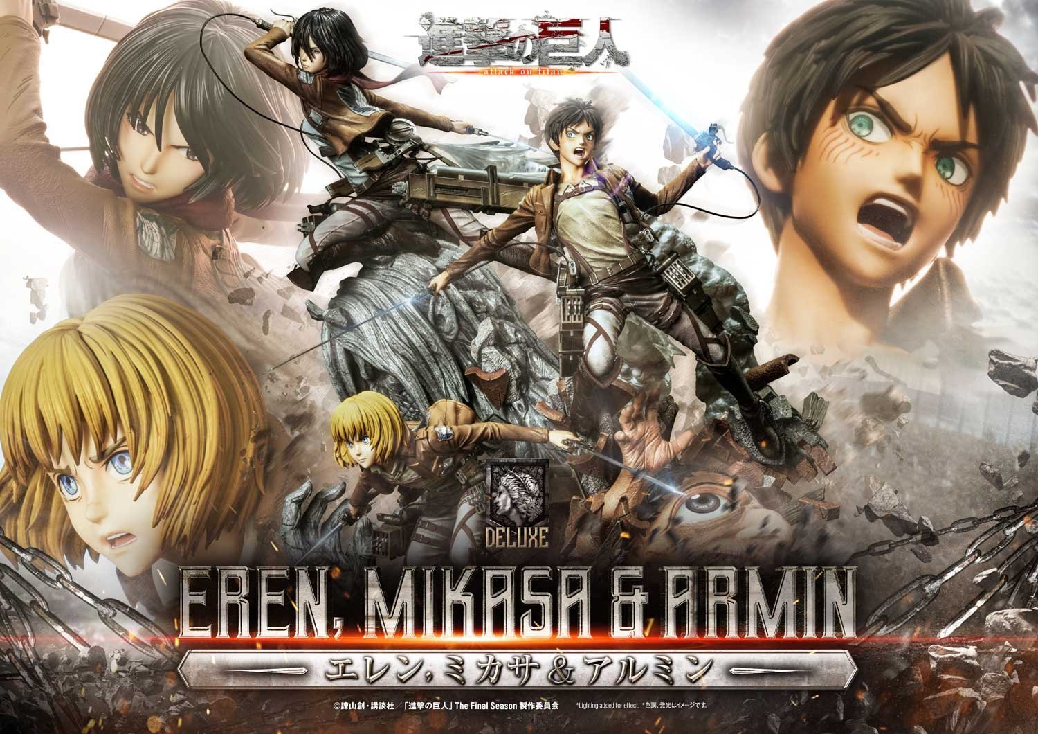 [สั่งจอง]Prime 1 Studio 1/4 : Eren, Mikasa & Armin (Attack on Titan)