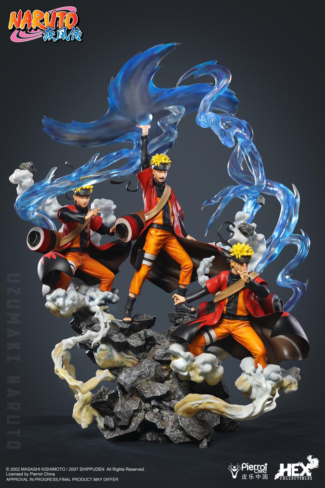 [สั่งจอง]HEX Collectibles 1/8 scale : Shippuden licensed statue Naruto Uzumaki — Senjutsu Futon RasenShuriken