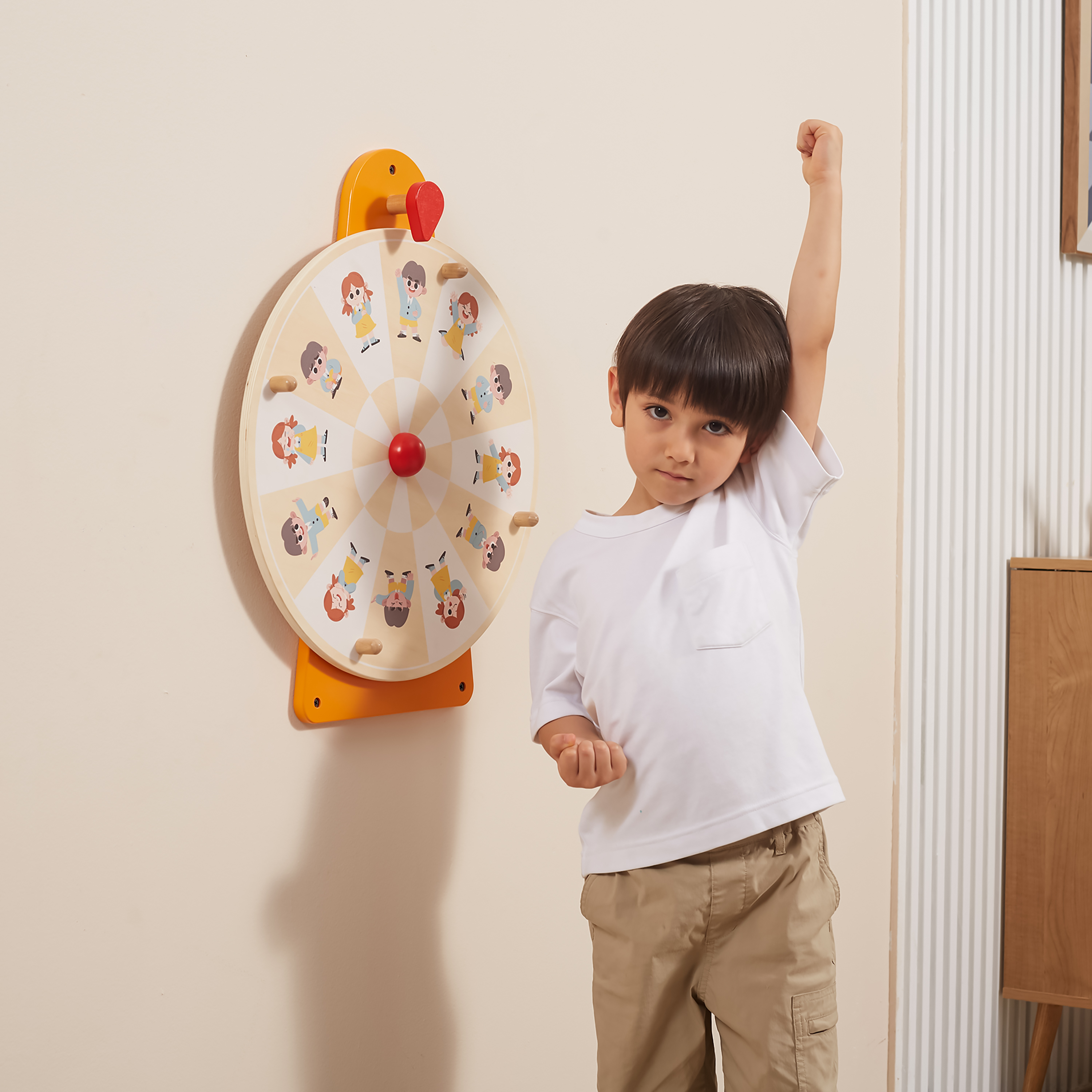 Movement and Facial Expression Turntable, แผ่นแสดงอามรณ์, แผ่นติดผนัง เกมส์ไม้ ของเล่นเสริมพัฒนาการ, ของเล่น,ของเล่นติดผนัง,แถบแม่เหล็ก