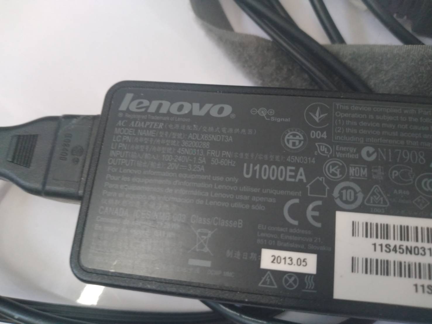 65วัตต์ADLX65NDT2A ADLX65NDT3A Power AdapterสำหรับLenovo T Hink P AdขอบE535 E40 E420 E430C T400 T410 T420 T430แท็บเล็ตชุดชาร์จ
