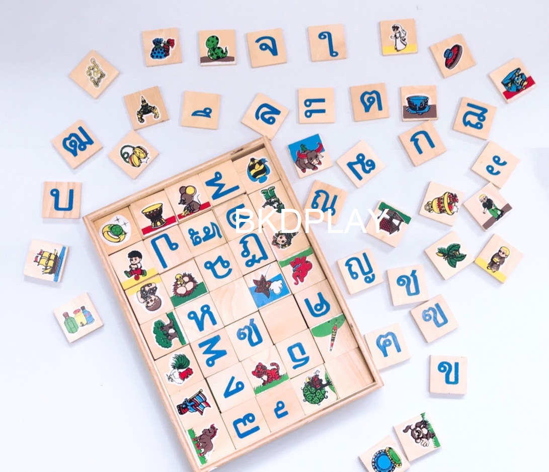 จับคู่ภาพ-พยัญชนะ สระ(105 ชิ้น), ของเล่น, ของเล่นเด็ก, จิ๊กซอว์, ตัวต่อ, สอนอ่าน , ของเล่นเสริมพัฒนาการ