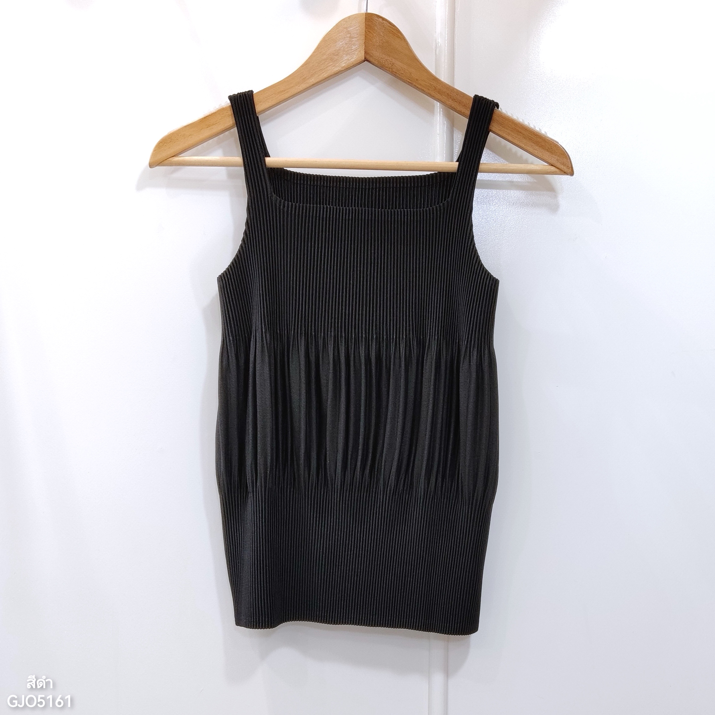 ปรับราคาลง20%!! 2MUAY GJO5161 เสื้อพลีทคุณภาพ THICK SQUARE NECK PLEATED TANK TOP 14 สี FREE SIZE