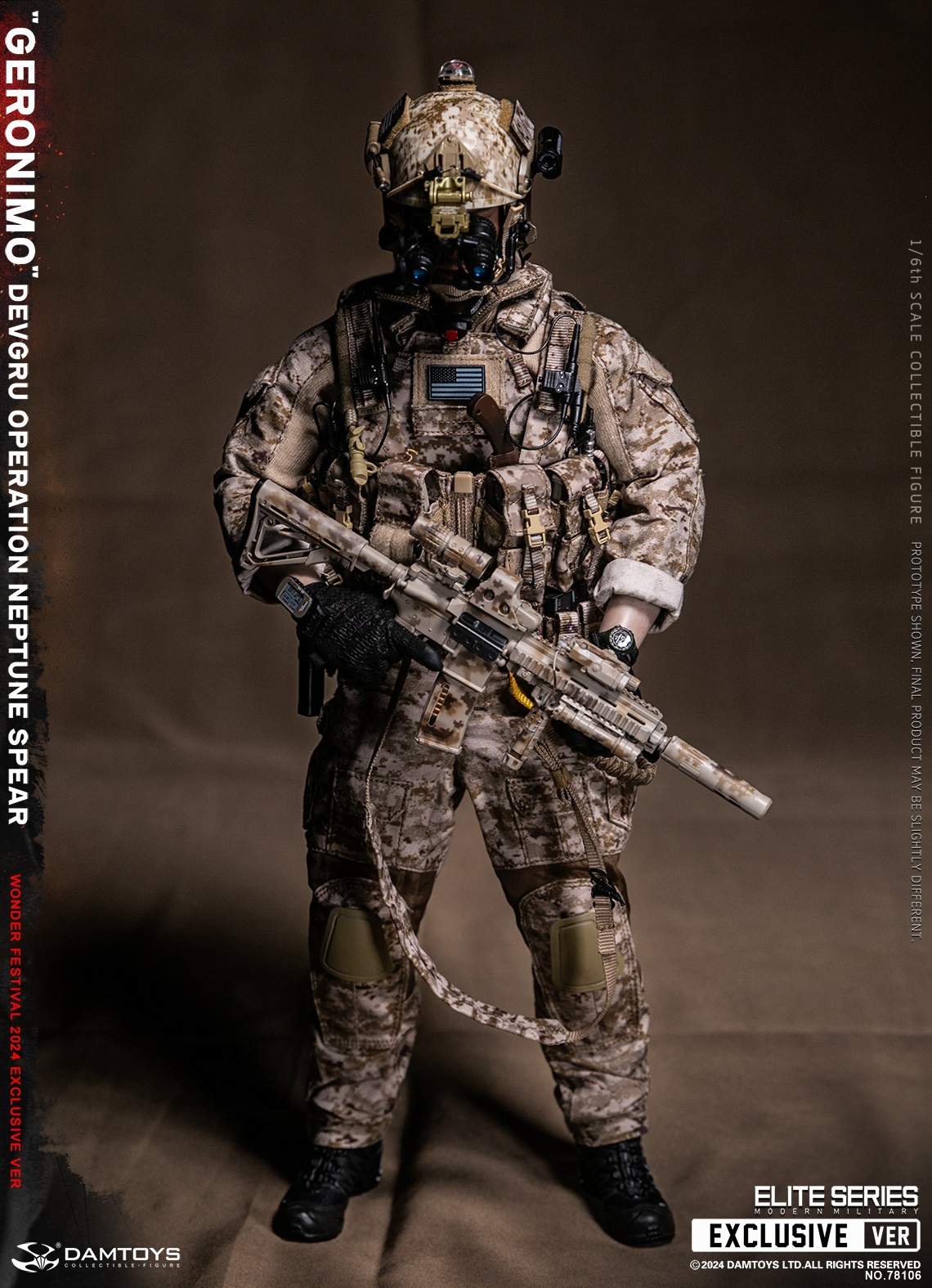 [สั่งจอง] DAMTOYS 78106 1/6 : DEVGRU Operation Neptune Spear “GERONIMO” [WF2024 Exclusive ver]