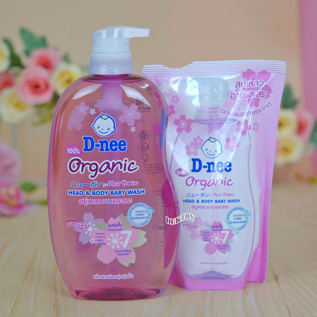 D-nee ดีนี่ ซากุระ ฟอร์นิวบอร์น สบู่และแชมพูอาบน้ำ 800+350 มล.หัวปั๊ม ชมพูชุ่มชื้นเป็นพิเศษ