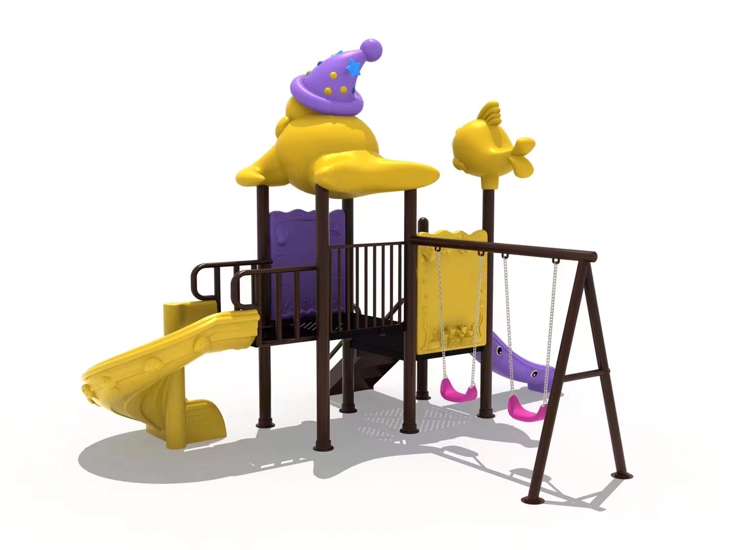 เครื่องเล่นสนาม ชุดแมวน้ำกับพร้องเพื่อน พร้อมชิงช้า สนามเด็กเล่น ,เครื่องเล่นสนามกลางแจ้งในร่มราคาถูก, เครื่องเล่นสนามปฐมวัย ครุภัณฑ์สนามเด็กเล่น สพฐ โครงการโรงเรียนประชารัฐplayground,สไลเดอร์,ของเล่นเสริมพัฒนาการ,เครื่องเล่นสนาม, สนามเด็กเล่น ทำงบประมาณ7