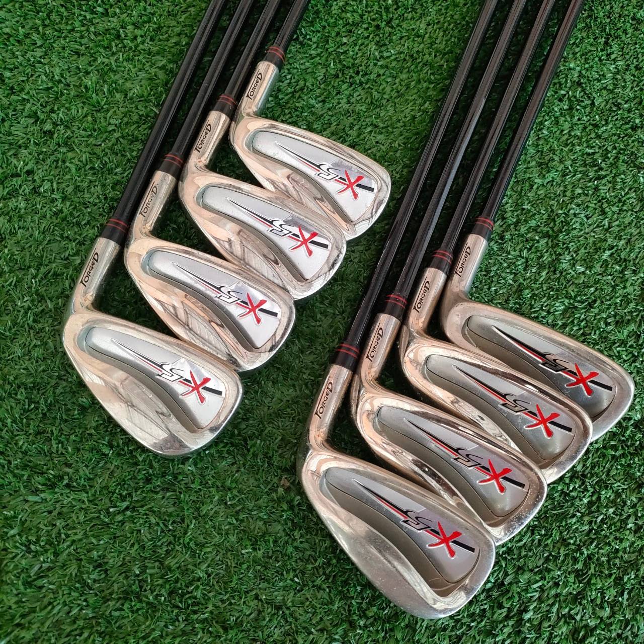 ** ไม้กอล์ฟสำหรับผู้หญิง ** ชุดเหล็ก X5 FORGED มีเหล็ก 4-9 เเละ PW SW ก้าน MEMORY ACTION FLEX L เหล็ก FORGED CAVITY ตีทั้งง่าย นุ่มพรีเมี่ยม รุ่นนี้ออกใหม่ 4 หมื่น บาท