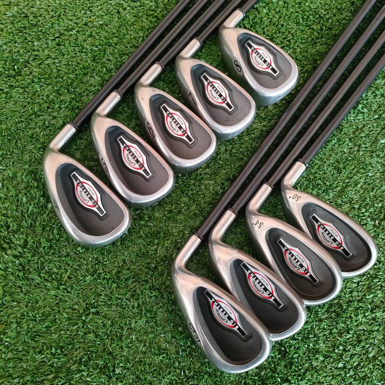 ชุดเหล็ก CALLAWAY BIG BERTHA มีเหล็ก 4-10 เเละ SW W ก้าน RCH 75 i FLEX R ตีง่ายมากๆเพราะใบใหญ่ Cavity ลึกมากๆ ก้านเจาะทะลุ ทุกชิ้น ได้ความรู้สึกดีมาก ท่านที่หาเหล็กตีง่ายๆ คุณภาพ ระดับมาตรฐาน ไม่อยากใช้เหล็กจีน ต้องชุดนี้เลยครับ พลาดไม่ได้ ตีดีมากๆครับ