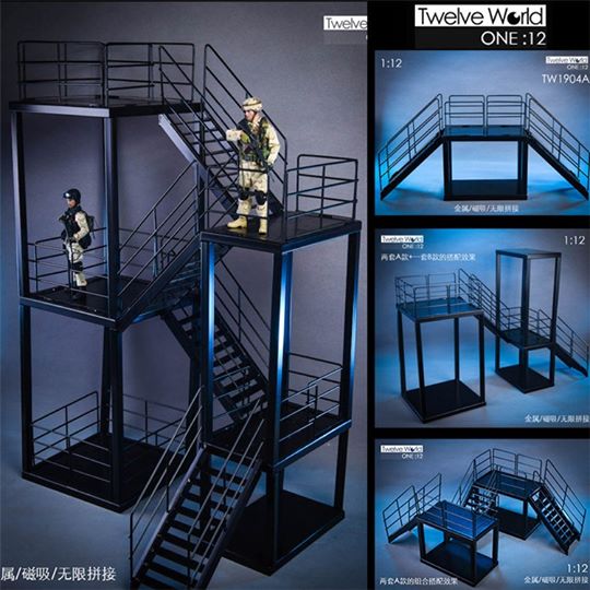 [สั่งจอง]TWTOYS TW1904A/TW1904B 1/12 Full Metal Stairs Diorama