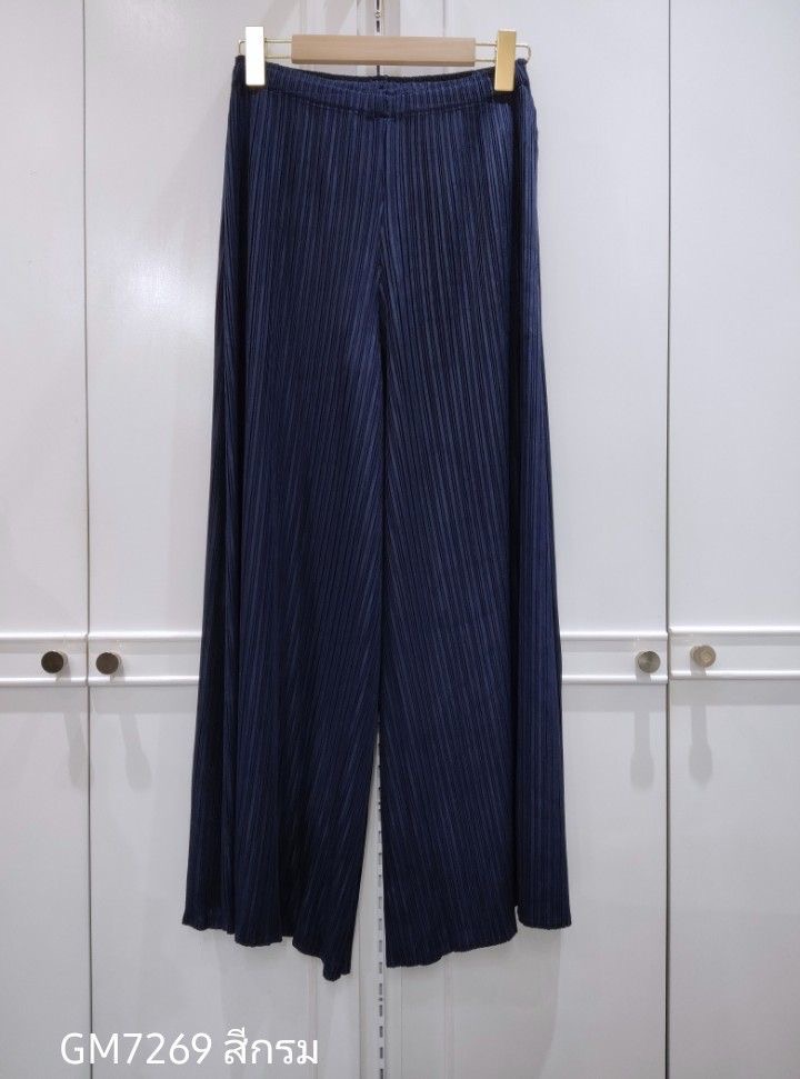 ยาว 36.5 นิ้ว 2MUAY รุ่น GM7269 กางเกงอัดพลีท WIDE LEG PLEATED PANTS 15 สี FREE SIZE