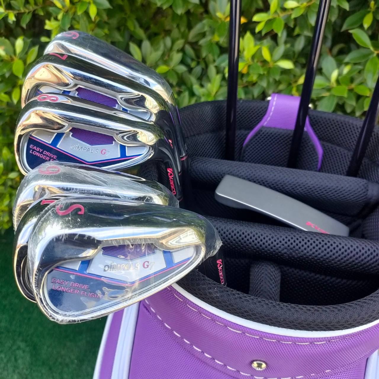 **ไม้กอล์ฟสำหรับผู้หญิง** รุ่นใหม่และยอดนิยมสูงสุด!! SET KASCO DIMPALS G7 LADY สภาพสวยนางฟ้า ชุดกอล์ฟพรีเมี่ยมญี่ปุ่น!! ไม้กอล์ฟมือสอง ของแท้ BY NakaraLuxurious