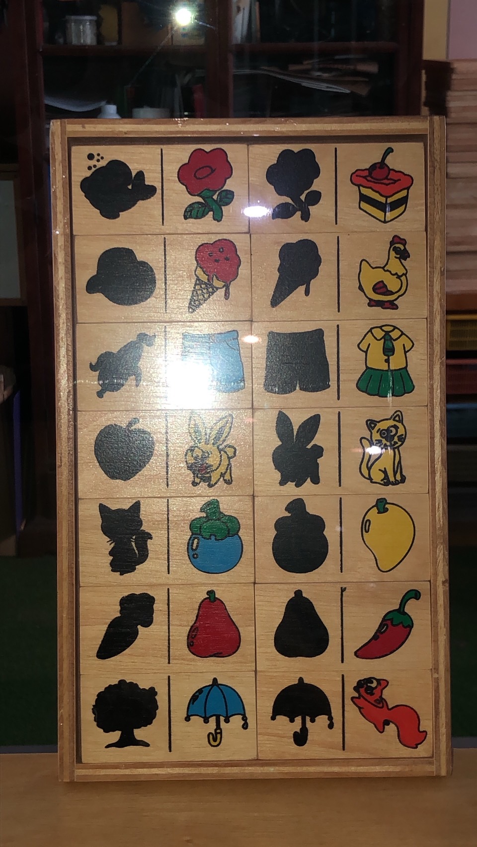 โดมิโนภาพกับเงา ,ของเล่นไม้, ของเล่นเสริมพัฒนาการ, ของเล่นเด็ก, สื่อการสอน