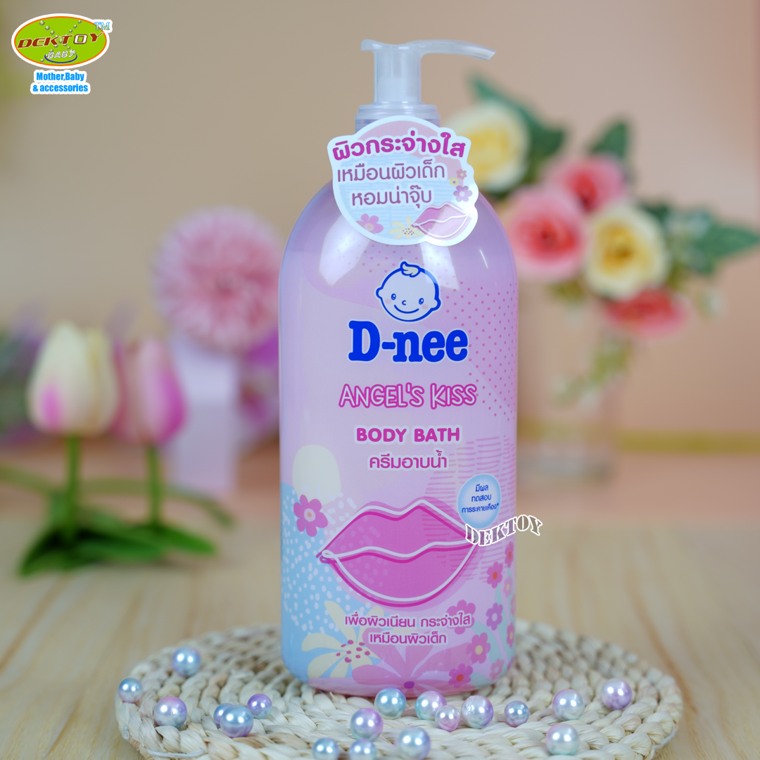 D-nee ดีนี่่ ครีมอาบน้ำ แองเจิล คิส บอดี้ บาธ 450 มล. สีชมพู