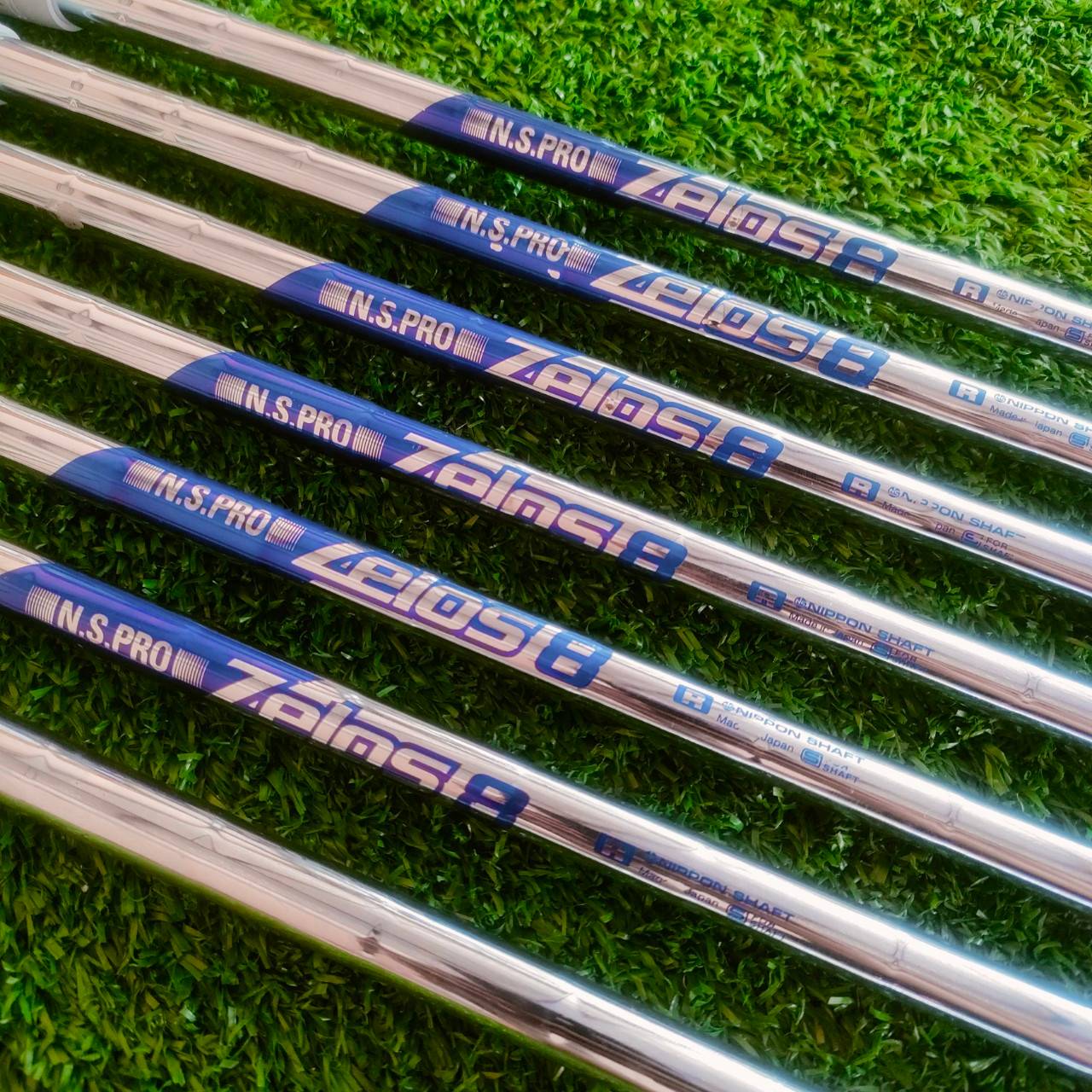 **ไม้กอล์ฟสำหรับท่านที่ถนัดซ้าย** ชุดเหล็ก TITLEIST AP1 DUAL CAVITY TUNGSTEN NICKEL มีเหล็ก 4-9 เเละ PW ก้าน N.S.PRO ZELOS 8 FLEX R ไม้กอล์ฟมือสอง ของแท้ BY NakaraLuxurious