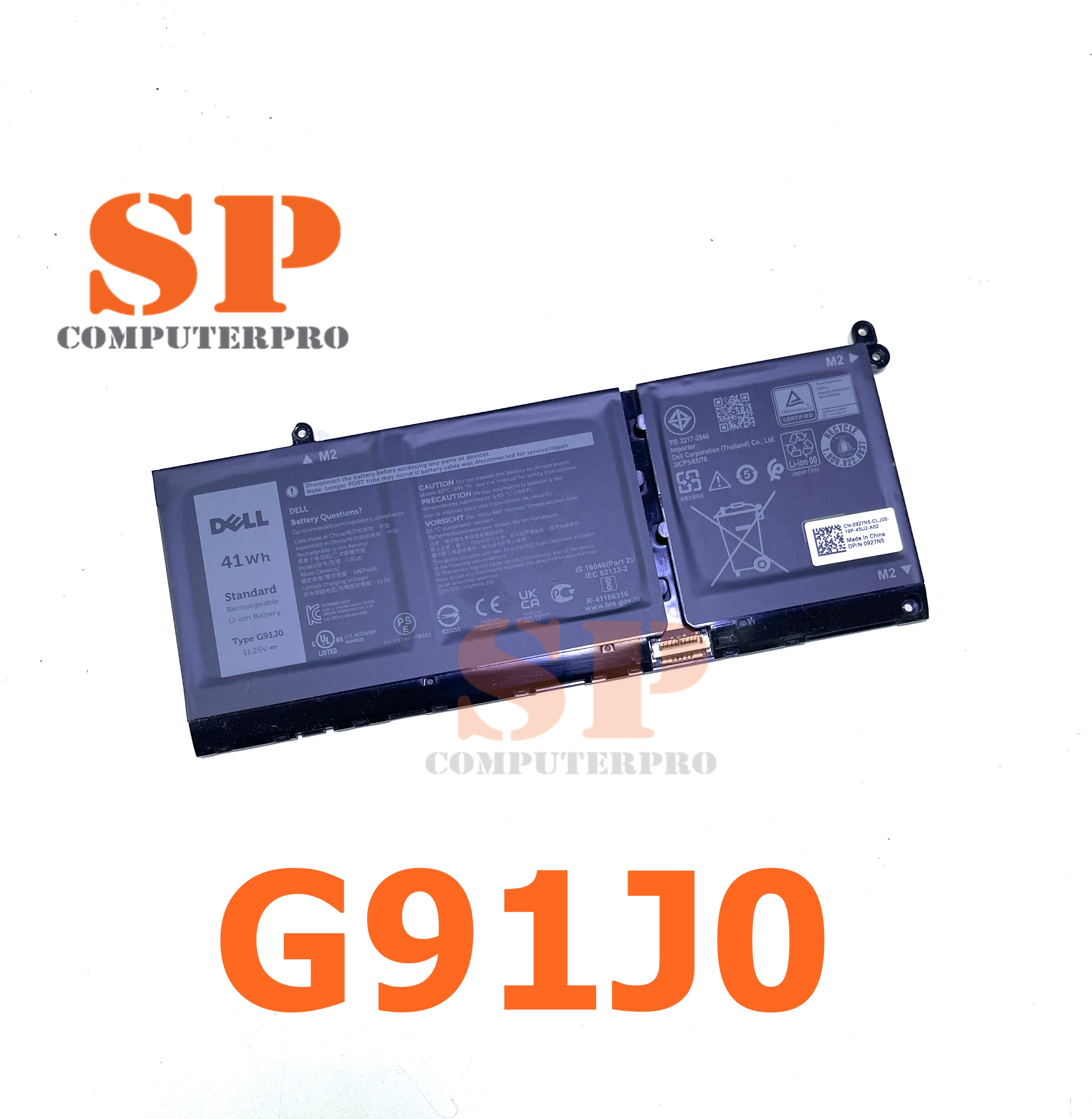 BATTERY DELL แบตเตอรี่ของแท้ DELL Latitude 3320 3420 3430 3520 Vostro 3510 3515 3511 Inspiron 3510 Model : G91J0