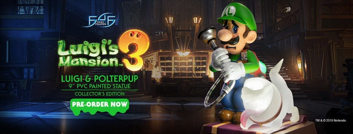 [สั่งจอง]First 4 Figures 23cm : LUIGI'S MANSION 3 – LUIGI AND POLTERPUP COLLECTOR'S EDITION