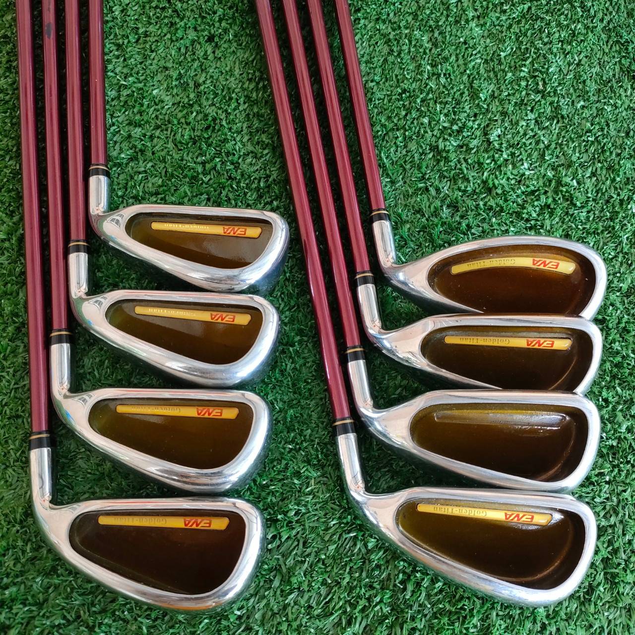 ชุดเหล็ก ENA มีเหล็ก 5-9 เเละ PW SW ก้าน ENA GOLDEN TITAN เหล็ก MADE IN JAPAN CAVITY ใหญ่ ตีง่ายมากๆๆๆ หน้า เด้ง ไทเทเนี่ยม ตีไกลสุดๆ