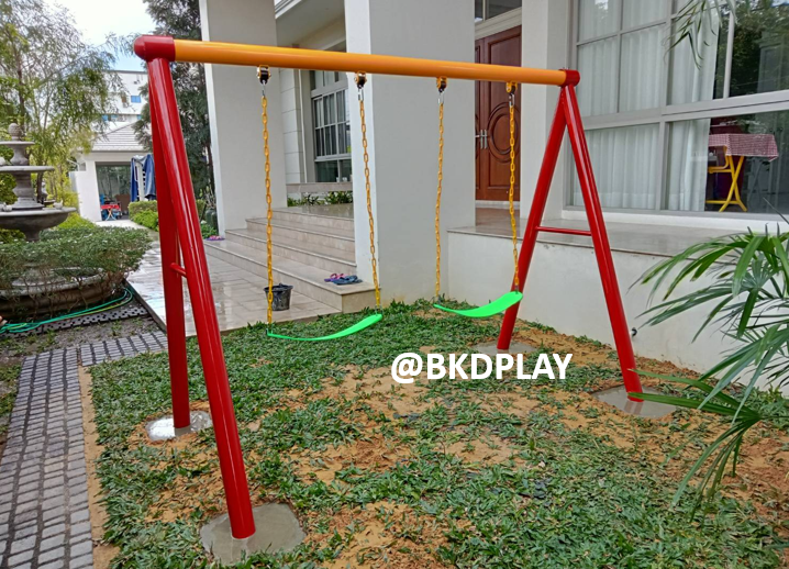 ชิงช้า2ที่นั่ง, เครื่องเล่นสนามเหล็กนำเข้า, ของเล่นสนาม, เครื่องเล่นสนามกลางแจ้ง พร้อมส่ง