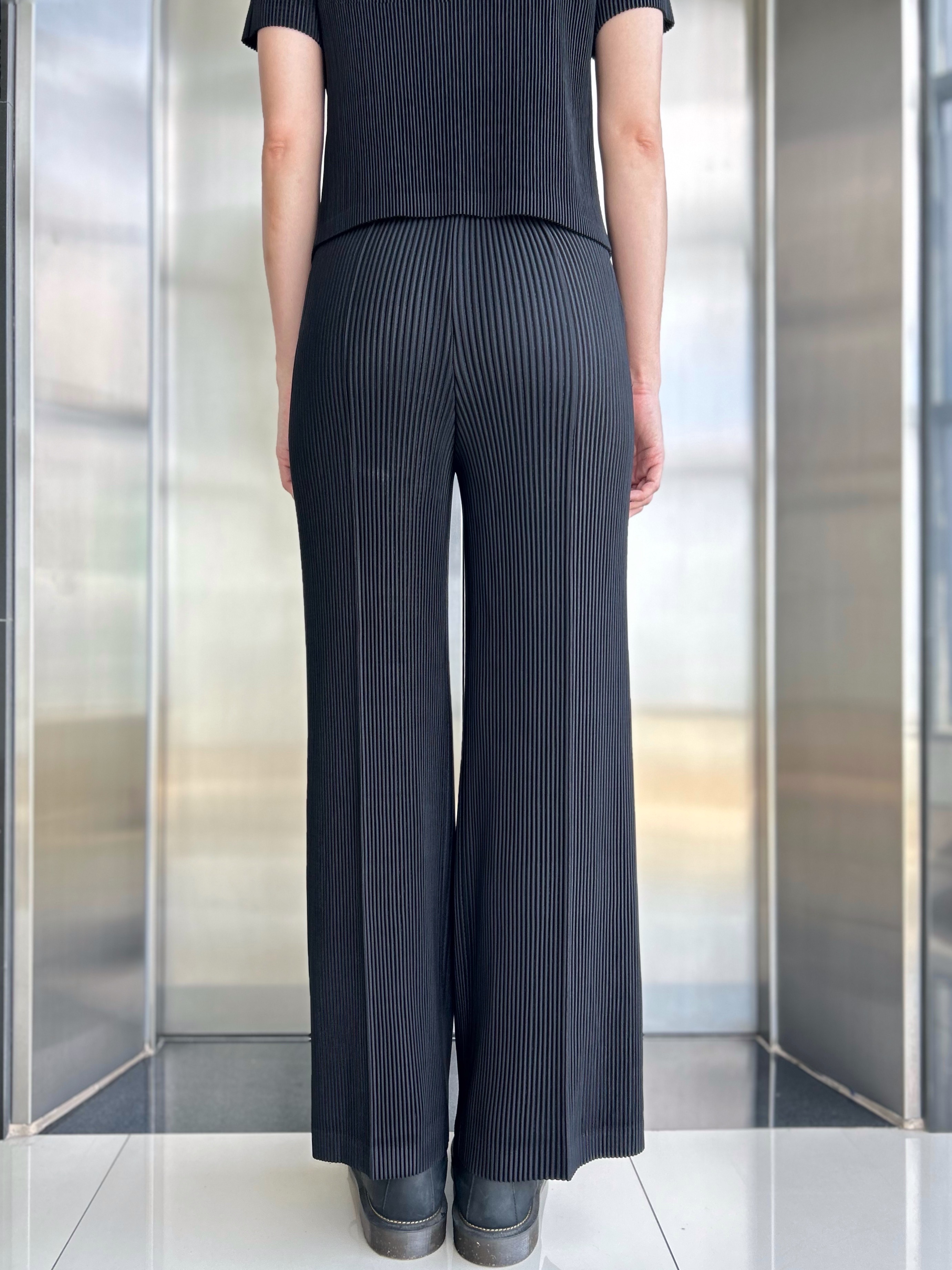 ยาว 38.5 นิ้ว 2MUAY รุ่น GJO1871 กางเกงพลีทคุณภาพ THICK STRAIGHT LEG SPIT FRONT PLEATED PANTS 10สี FREE SIZE