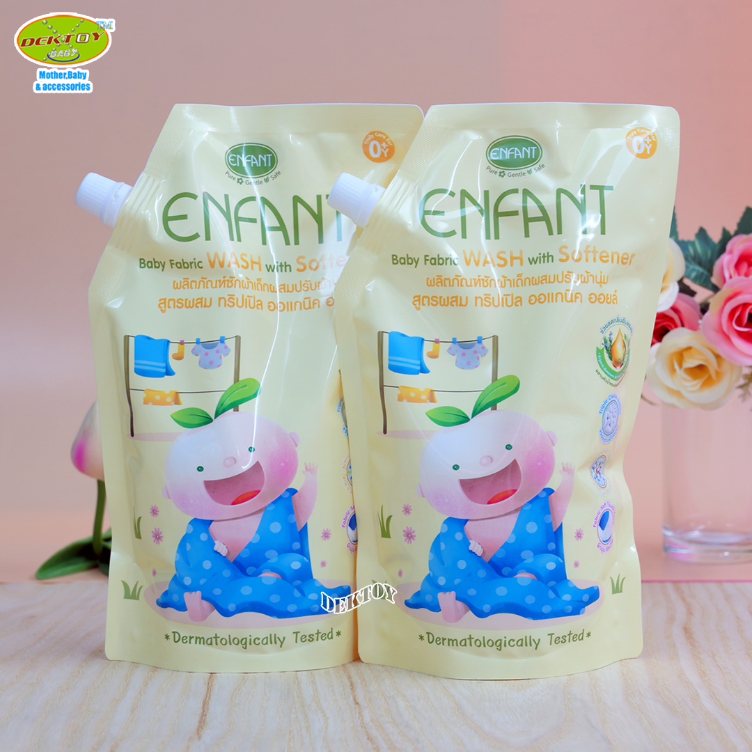 6 ถุง Enfant อองฟองต์ น้ำยาซักผ้าผสมปรับผ้านุ่ม ชนิดถุง 600มล.