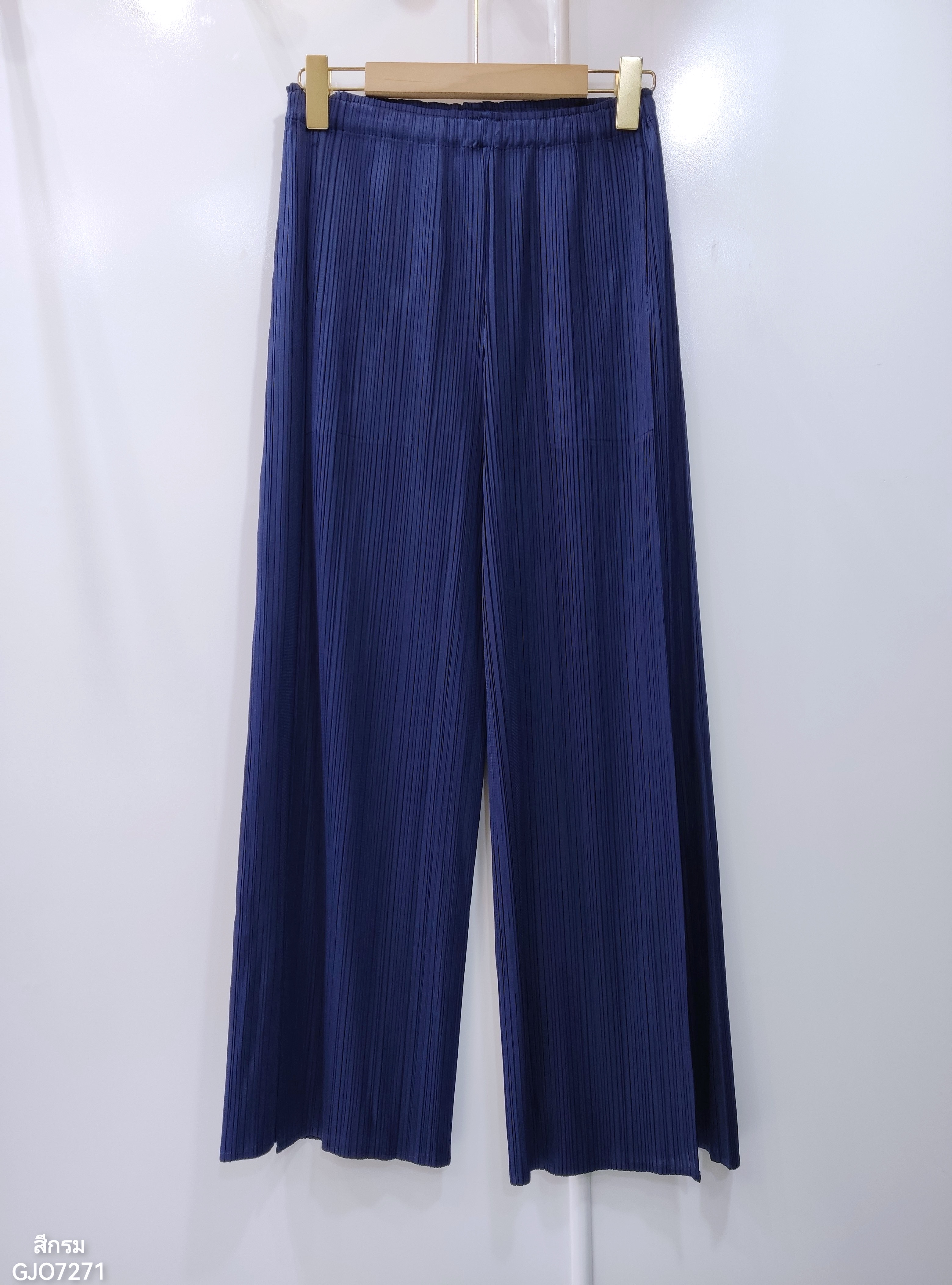 เพิ่มสีใหม่ ยาว37นิ้ว! 2MUAY รุ่น GJO7271 กางเกงอัดพลีทงานคุณภาพ BAT STRAIGHT LAYER PLEATED PANTS 18สี FREE SIZE