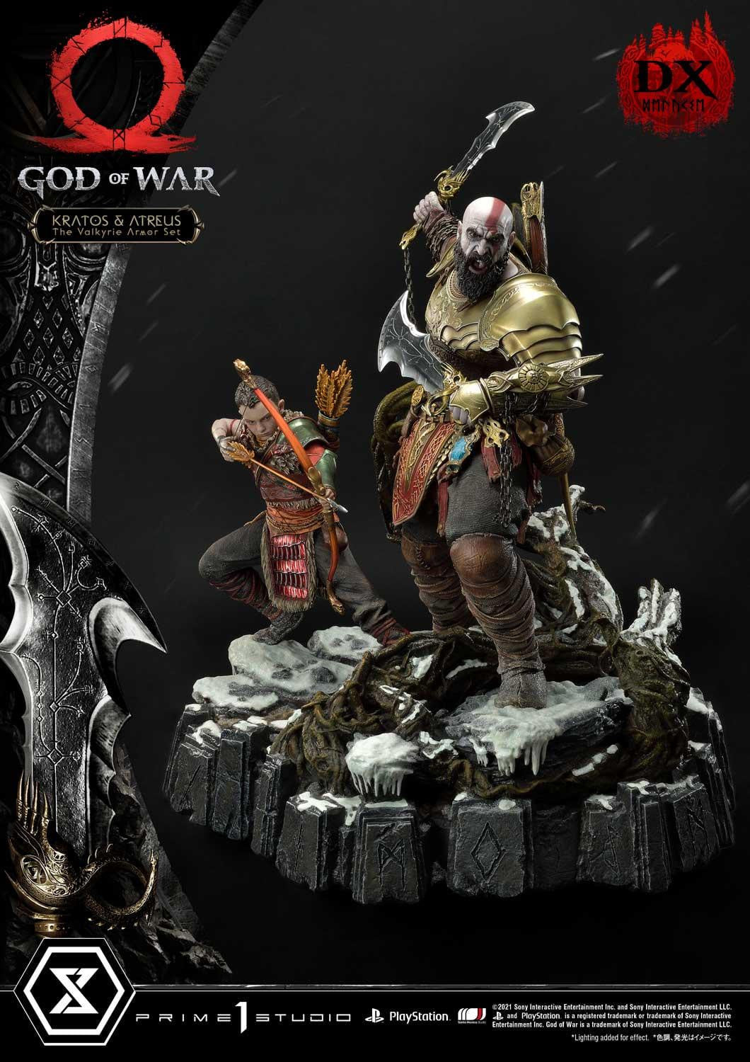 [สั่งจอง]Prime 1 Studio UPMGOW-03DX 1/4 : God of War - Kratos & Atreus The Valkyrie Armor Set (Deluxe Version)