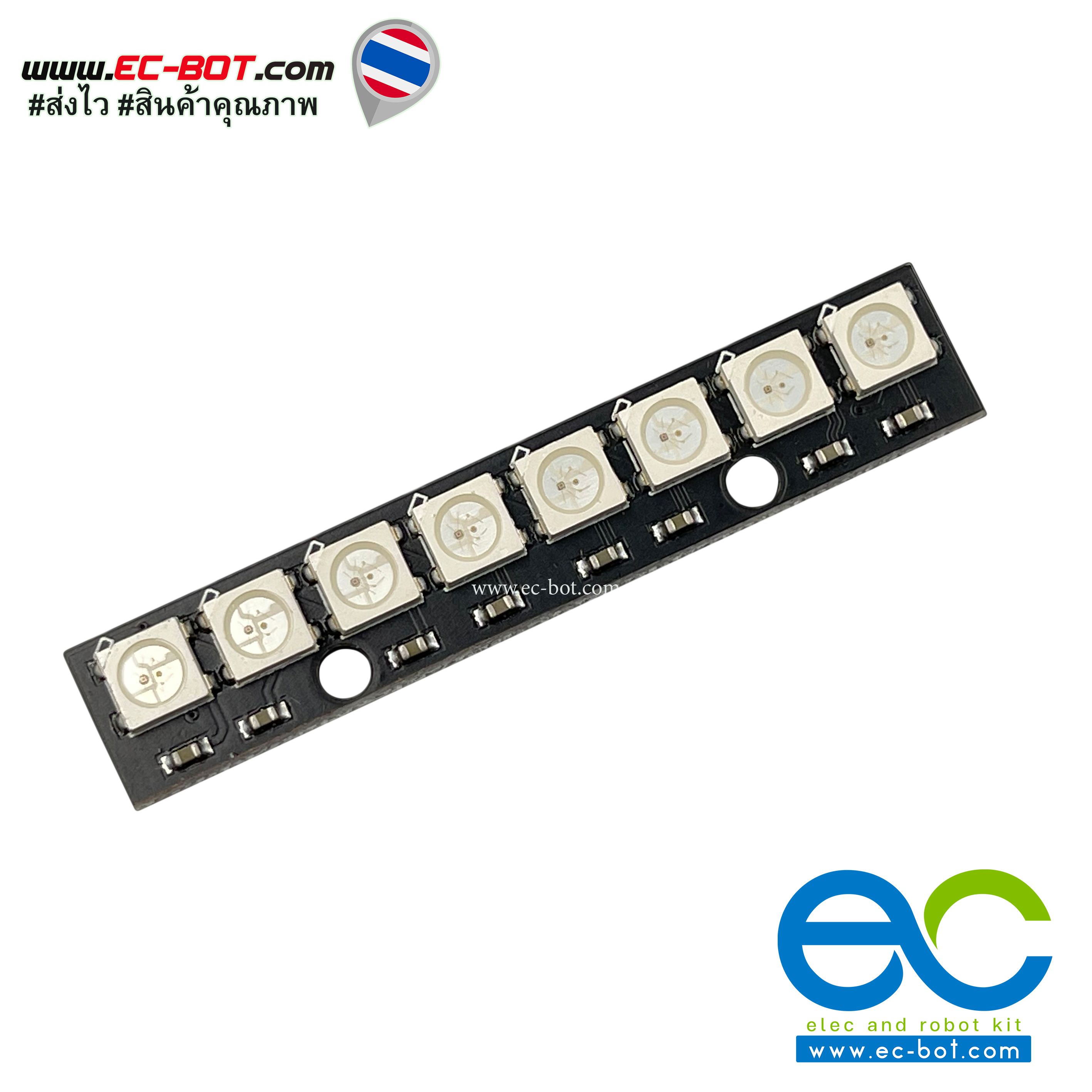 โมดูล LED RGB NeoPixel Bar 8 WS2812 RGB LED