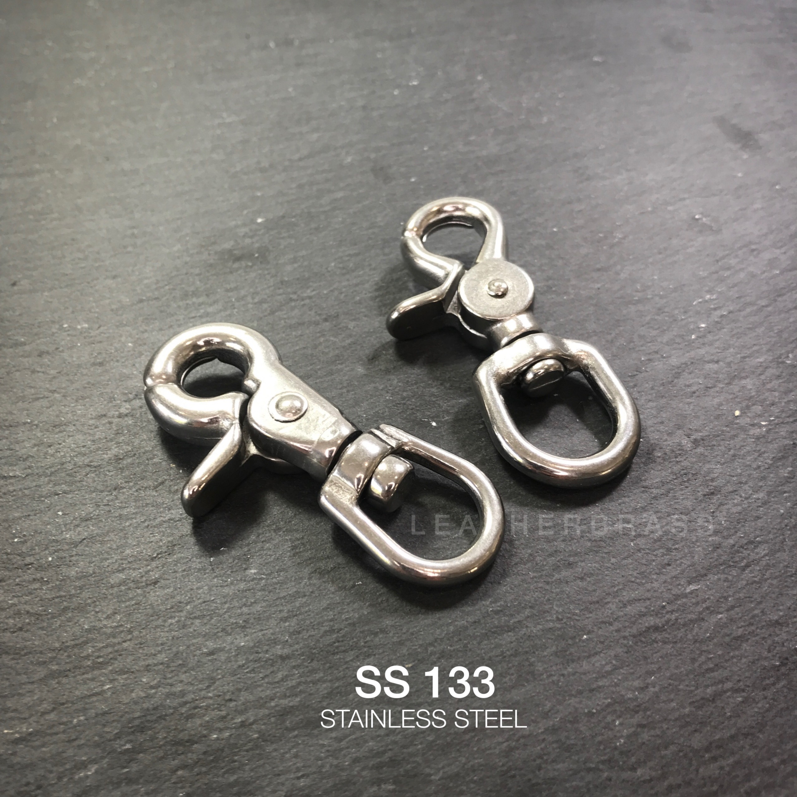 SS133 ตะขอกระเป๋า ตะขอคล้องโซ่ สเตนเลสแท้ *** ราคาต่อชิ้น*** อุปกรณ์งานหนัง leatherbrass