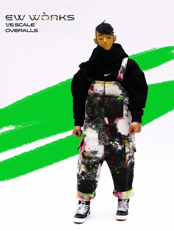 [สั่งจอง]EW WORKS EW002 1/6 Smudge Printing Handmade Graffiti Splashing Ink Overalls