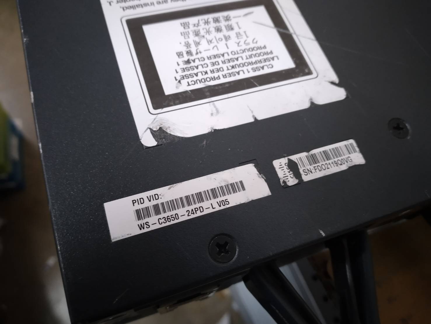 Cisco WS-C3650-24PD-L Catalyst 3650 24 Port Data 2x10G uplink LAN Base