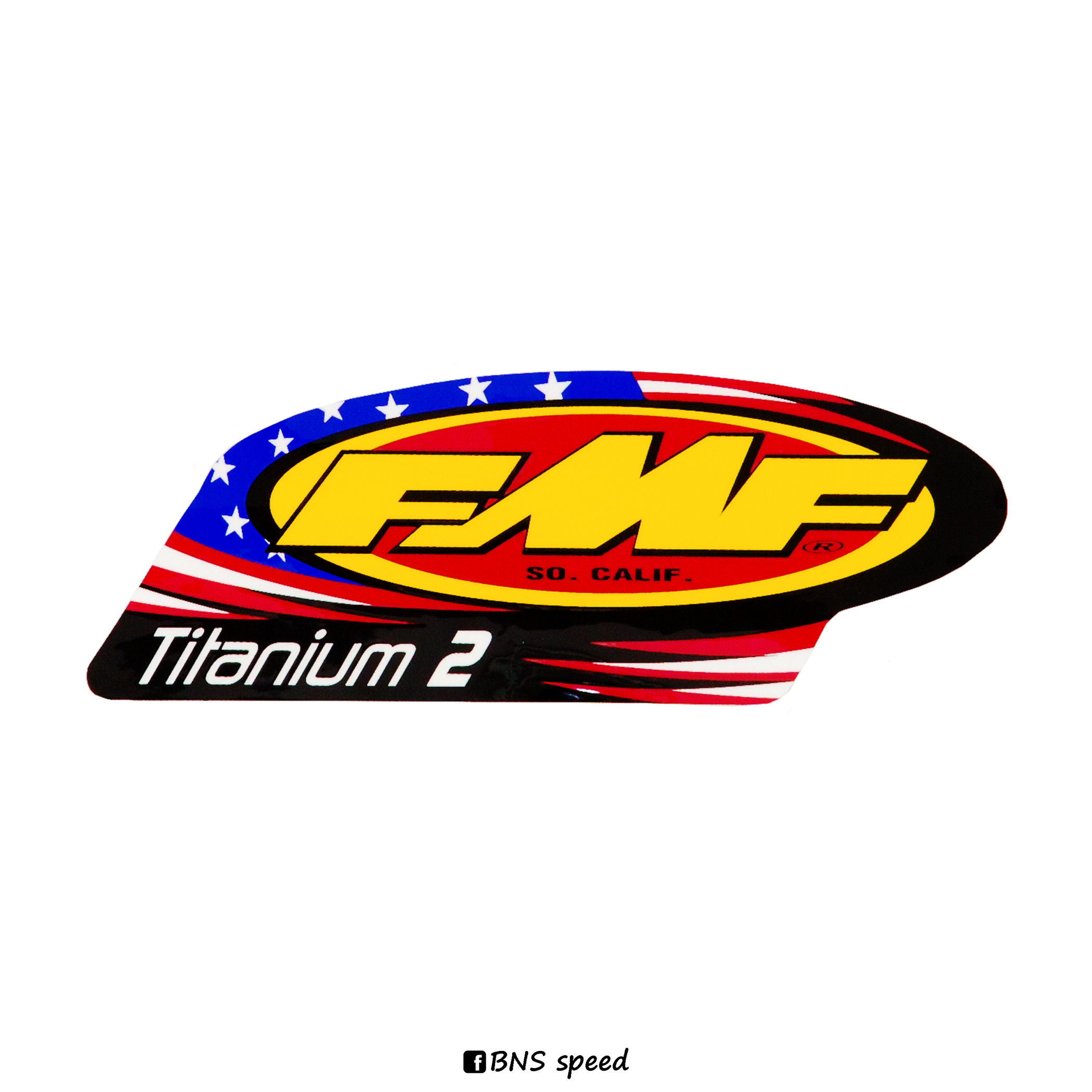สติ๊กเกอร์ปลายท่อ FMF 2 Stroke Decals Titanium 2