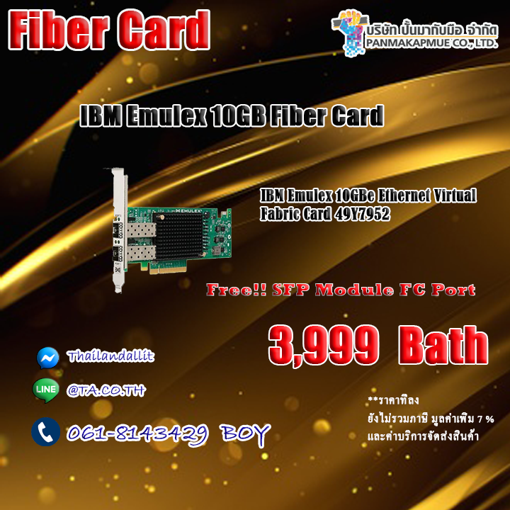 IBM Emulex 10GB Fiber Card