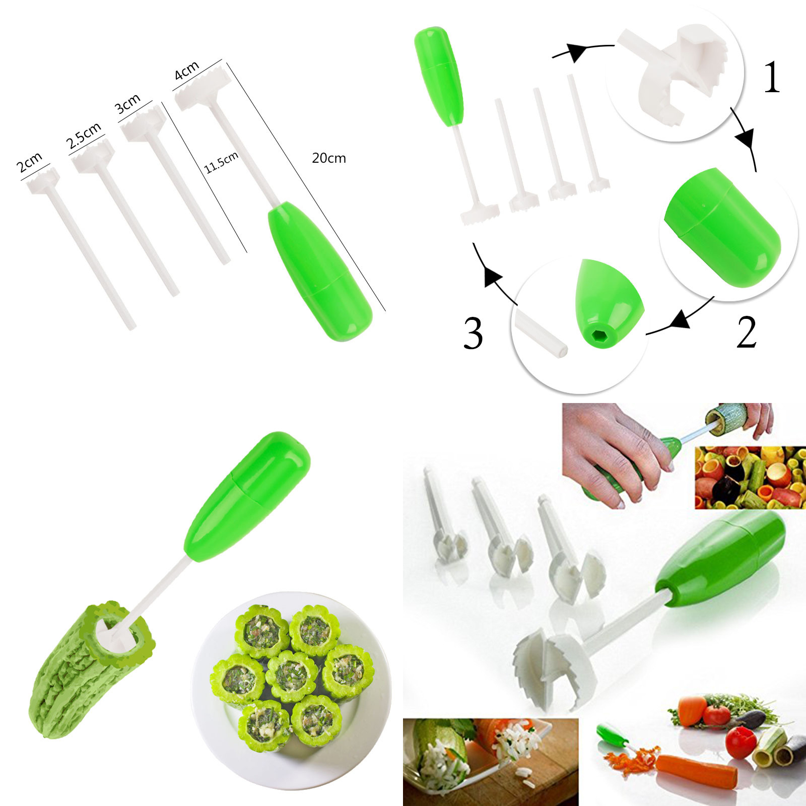 มีดคว้านผัก มี3รุ่น คว้านพริกหยวกสแตนเลส / คว้านมะระพลาสติก / คว้านแกนแอปเปิ้ล ใช้งานง่าย สะดวก