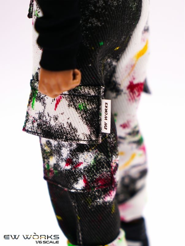 [สั่งจอง]EW WORKS EW002 1/6 Smudge Printing Handmade Graffiti Splashing Ink Overalls