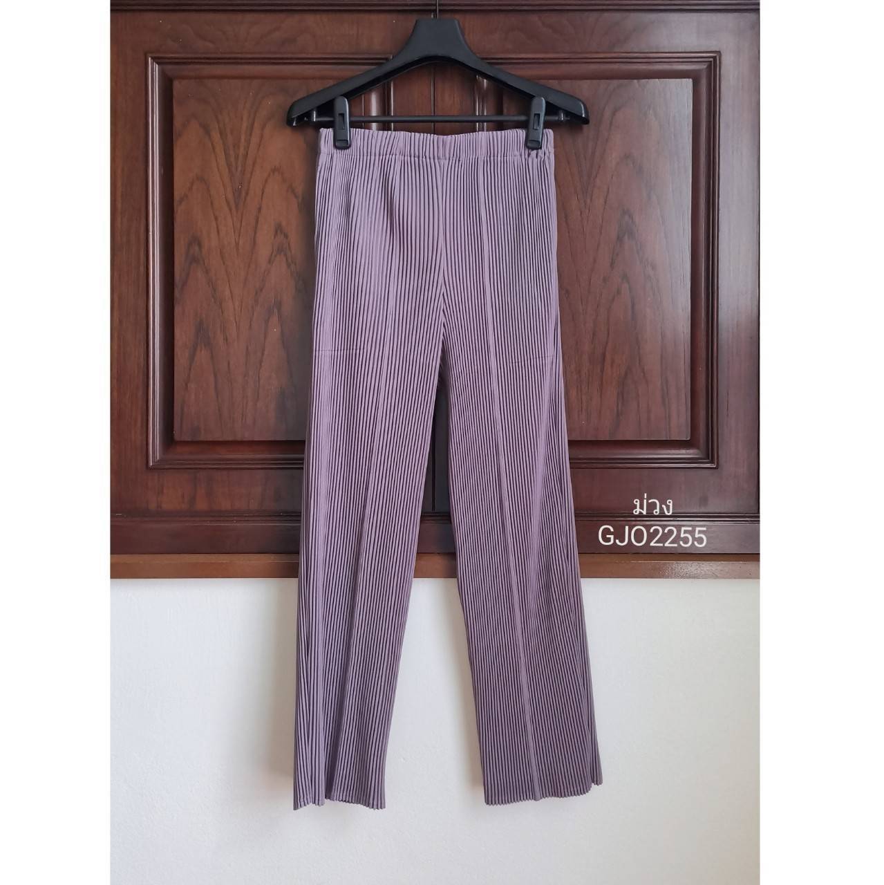 ยาว 36นิ้ว 2MUAY รุ่น GJO2255 กางเกงผู้หญิง กางเกงพลีทคุณภาพ 13สี FREE SIZE THICK STRAIGHT PLEATED PANTS