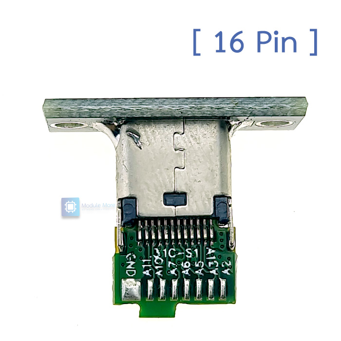 ซ็อกเก็ต Type-C ตัวเมียแบบติด panel USB Type-C Socket with panel