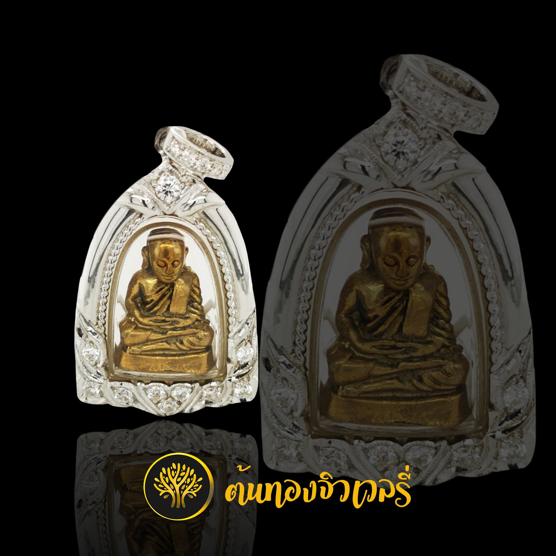 กรอบพระยกซุ้ม ฝังเพชรสวยๆ