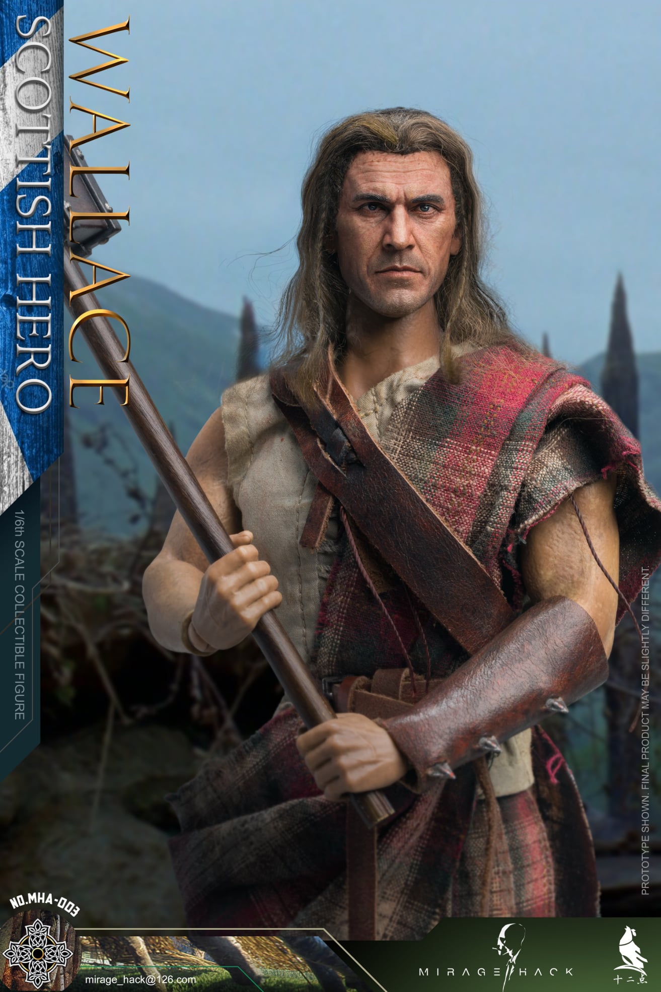 [สั่งจอง]Mirage Hack & Twelve O'clock MHA-003 1/6 : Scottish Hero Wallace Action Figure