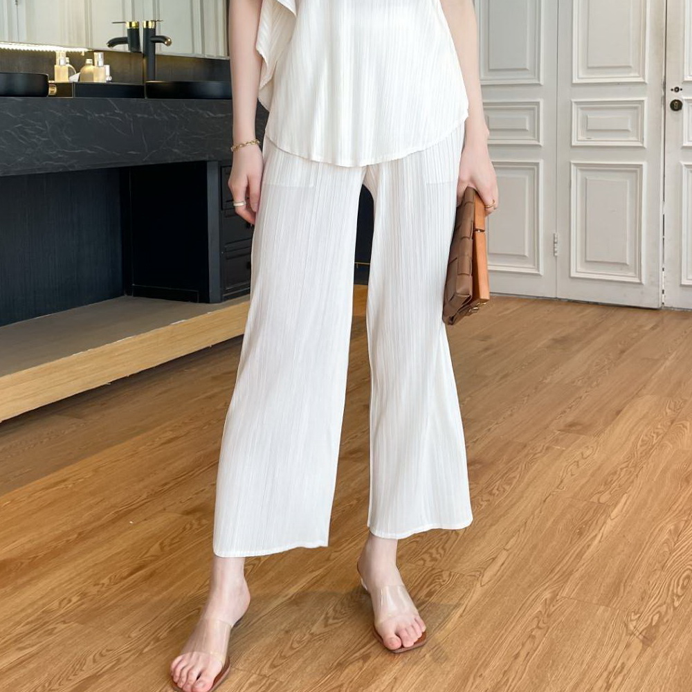 ยาว37นิ้ว! 2MUAY BASIC รุ่น GJO8312 กางเกงผู้หญิง กางเกงอัดพลีทคุณภาพ BASIC STRAIGHT PLEATED PANTS 12สี FREE SIZE