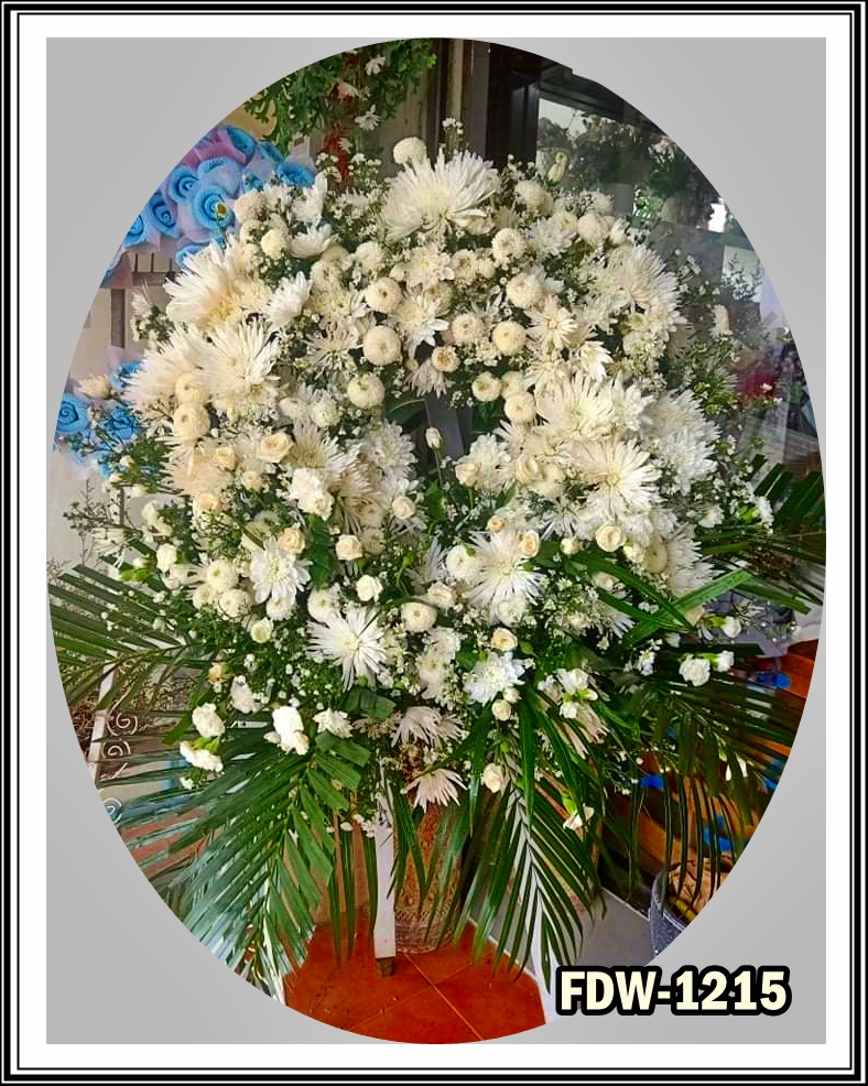 FDW-1215 พวงหรีดดอกไม้สด