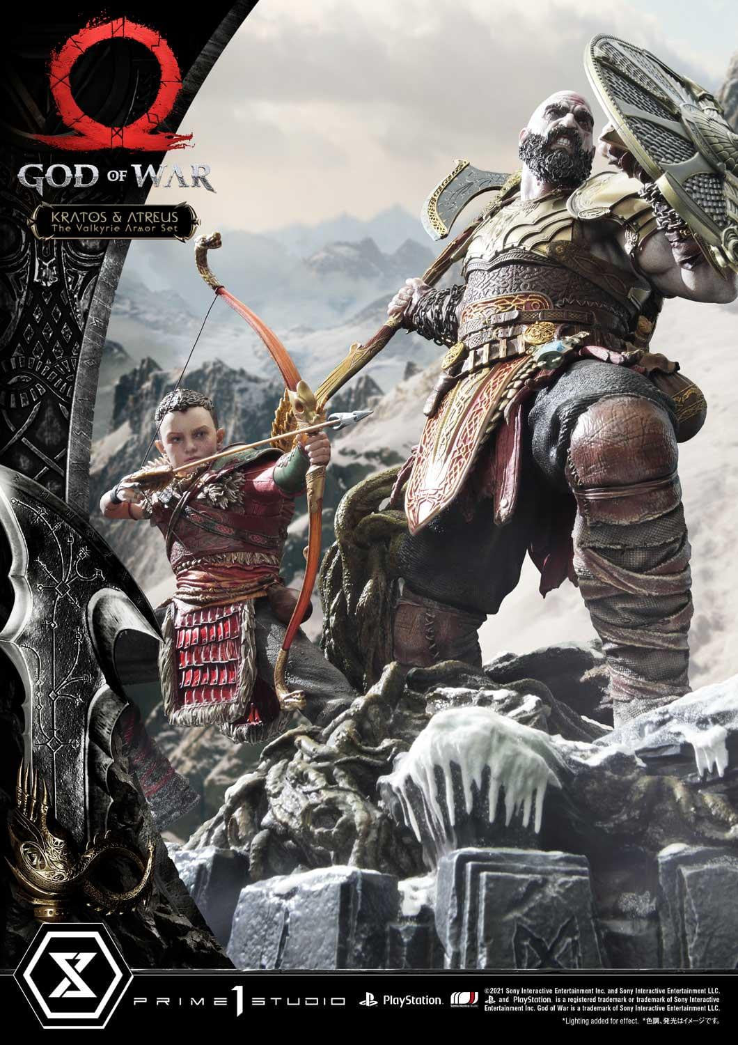 [สั่งจอง]Prime 1 Studio UPMGOW-03DX 1/4 : God of War - Kratos & Atreus The Valkyrie Armor Set (Deluxe Version)