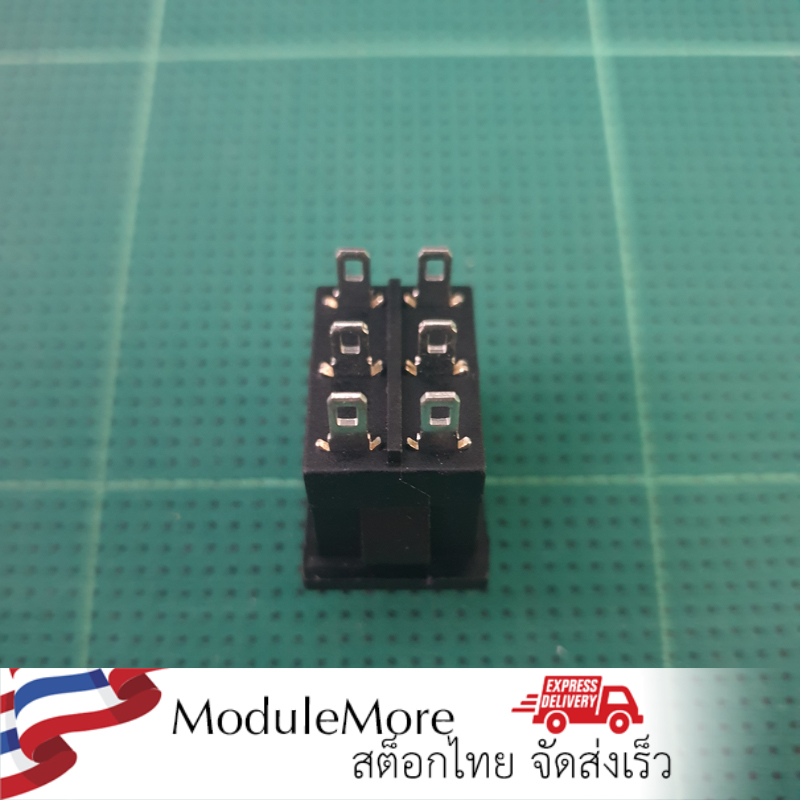 สวิตซ์กระดก 3 ระดับ KCD1 แบบล็อคตำแหน่ง Rocker switch KCD1-203 black rocker switch 6 feet 3 gear 6A 250V power button 21*15MM